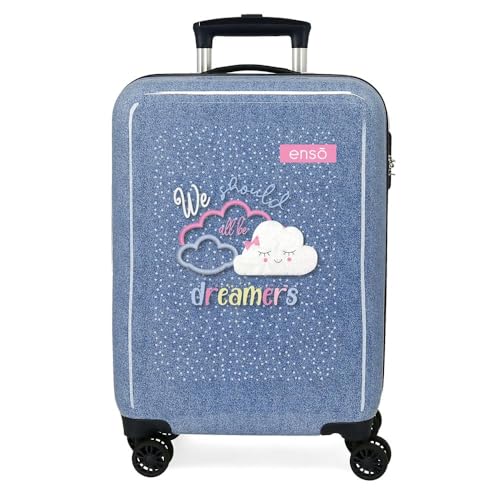 Enso Dreamer Kabinenkoffer, Blau, 38 x 55 x 20 cm, starr, ABS, Seitenkombinationsverschluss, 34 l, 2 kg, 4 Doppelrollen, Handgepäck, blau, Kabinenkoffer Enso Dreamer Kabinenkoffer, Blau, 38 x 55 x 20 cm, starr, ABS, Seitenkombinationsverschluss, 34 l, 2 kg, 4 Doppelrollen, Handgepäck, blau, Kabinenkoffer von Enso