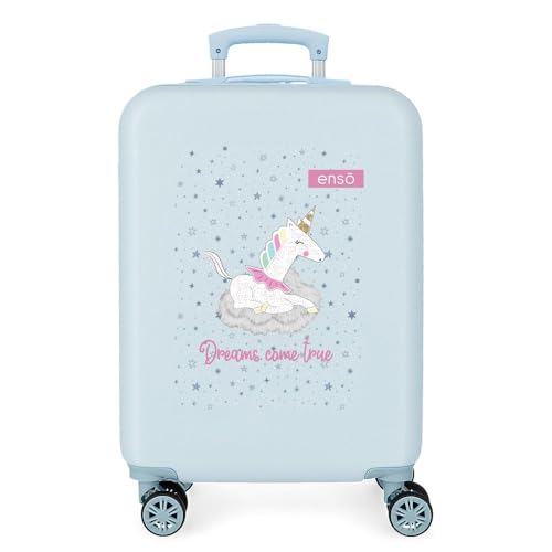 Enso Dreams Come True Blue Kabinenkoffer 38 x 55 x 20 cm starres ABS-Seitenkombinationsschloss 32 l 2 kg 4 Doppelrollen Handgepäck Enso Dreams Come True Blue Kabinenkoffer 38 x 55 x 20 cm starres ABS-Seitenkombinationsschloss 32 l 2 kg 4 Doppelrollen Handgepäck von Enso