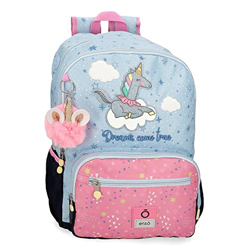 Enso Dreams Come True Schulrucksack mit zwei Fächern, mehrfarbig, 32 x 44 x 17 cm, Polyester von Enso