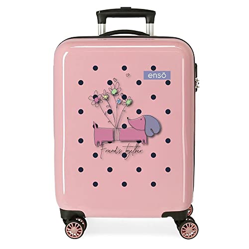 Enso Friends Together Kabinentrolley, Rosa, 38 x 55 x 20 cm, Hartplastik, seitlicher Kombinationsverschluss, 34 l, 2 kg, 4 Räder, Handgepäck, Rosa, Kabinenkoffer Enso Friends Together Kabinentrolley, Rosa, 38 x 55 x 20 cm, Hartplastik, seitlicher Kombinationsverschluss, 34 l, 2 kg, 4 Räder, Handgepäck, Rosa, Kabinenkoffer von Enso