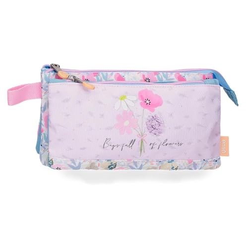 Enso Full of Flowers Federmäppchen, dreifach, Rosa, 22 x 12 x 5 cm, Polyester, Rosa, Talla única, Dreifachmäppchen Enso Full of Flowers Federmäppchen, dreifach, Rosa, 22 x 12 x 5 cm, Polyester, Rosa, Talla única, Dreifachmäppchen von Enso