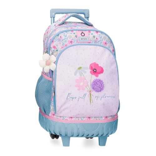 Enso Full of Flowers Rucksack mit 2 Rädern, Rosa, 33 x 44 x 21 cm, Polyester, Rosa, Talla única, Rucksack mit 2 Rädern Enso Full of Flowers Rucksack mit 2 Rädern, Rosa, 33 x 44 x 21 cm, Polyester, Rosa, Talla única, Rucksack mit 2 Rädern von Enso