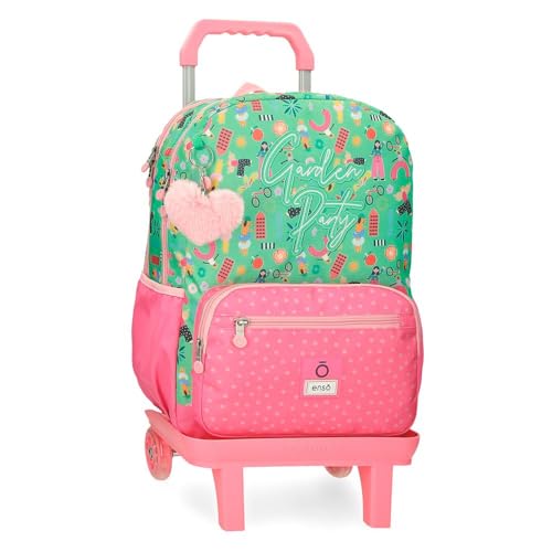 Enso Garden Party Schulrucksack mit Trolley, mehrfarbig, 32 x 42 x 15 cm, Polyester, bunt, 32x42x15 cms, Schulrucksack mit Trolley Enso Garden Party Schulrucksack mit Trolley, mehrfarbig, 32 x 42 x 15 cm, Polyester, bunt, 32x42x15 cms, Schulrucksack mit Trolley von Enso