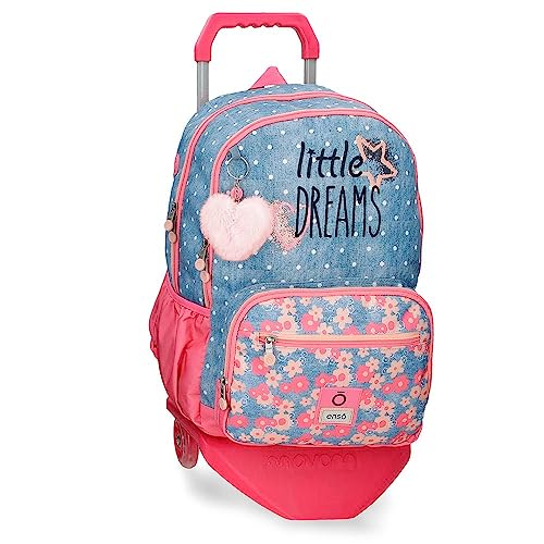 Enso Little Dreams Laptop Schulrucksack mit Trolley Rosa 32x44x17 cm Polyester 23,94L... von Enso