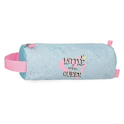 Enso Little Urban Queen Federmäppchen, rund, Blau, 22 x 8,5 x 8 cm, Polyester, blau, 22x8.5x8 cms, Rundes Federmäppchen Enso Little Urban Queen Federmäppchen, rund, Blau, 22 x 8,5 x 8 cm, Polyester, blau, 22x8.5x8 cms, Rundes Federmäppchen von Enso