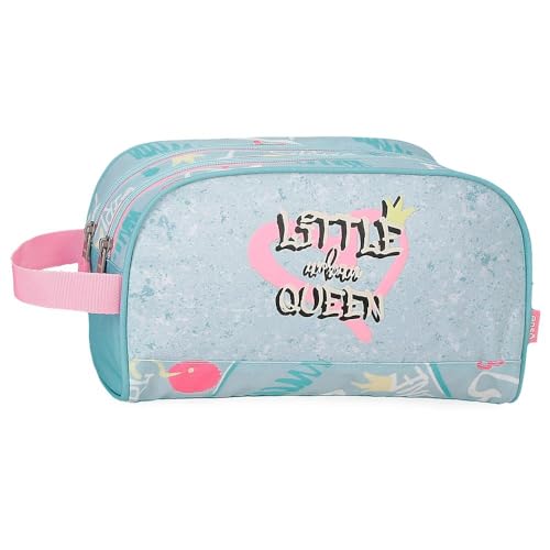 Enso Little Urban Queen Kulturbeutel mit Zwei Fächern, anpassbar, Blau, 26 x 16 x 11 cm, Polyester, blau, 26x16x11 cms, Kosmetiktasche mit Zwei Fächern, anpassbar Enso Little Urban Queen Kulturbeutel mit Zwei Fächern, anpassbar, Blau, 26 x 16 x 11 cm, Polyester, blau, 26x16x11 cms, Kosmetiktasche mit Zwei Fächern, anpassbar von Enso