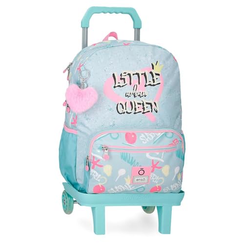Enso Little Urban Queen Schulrucksack mit Trolley, Blau, 32 x 42 x 14 cm, Polyester, blau, 32x42x14 cms, Schulrucksack mit Trolley Enso Little Urban Queen Schulrucksack mit Trolley, Blau, 32 x 42 x 14 cm, Polyester, blau, 32x42x14 cms, Schulrucksack mit Trolley von Enso
