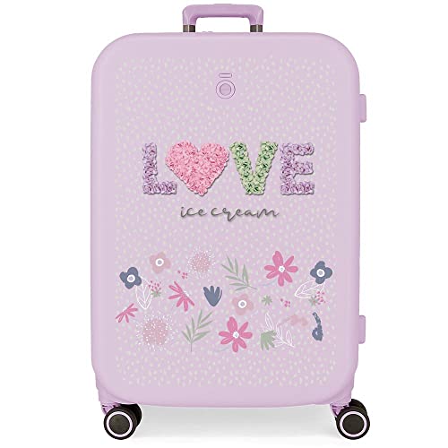 Enso Love Ice Cream Mittelgroßer Koffer Lila 48x70x28 cm Starres ABS Integrierter TSA-Verschluss 79L 4,32 kg 4 Doppelräder Enso Love Ice Cream Mittelgroßer Koffer Lila 48x70x28 cm Starres ABS Integrierter TSA-Verschluss 79L 4,32 kg 4 Doppelräder von Enso