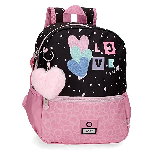 Enso Love Vibes Vorschulrucksack, anpassbar, Rosa, 25 x 32 x 12 cm, Polyester, 9,6 l, Rosa, Vorschulrucksack anpassbar Enso Love Vibes Vorschulrucksack, anpassbar, Rosa, 25 x 32 x 12 cm, Polyester, 9,6 l, Rosa, Vorschulrucksack anpassbar von Enso