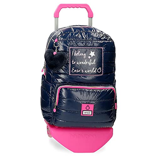 Enso Machen Sie einen Wunsch, blau, 32x42x15 cms, Schulrucksack für Laptop mit Trolley Enso Machen Sie einen Wunsch, blau, 32x42x15 cms, Schulrucksack für Laptop mit Trolley von Enso