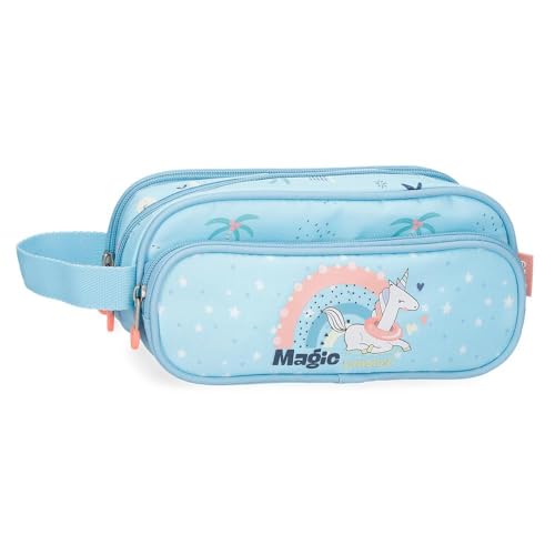 Enso Magic Summer Federmäppchen, dreifach, Blau, 22 x 10 x 9 cm, Polyester, blau, Talla única, Dreifachmäppchen Enso Magic Summer Federmäppchen, dreifach, Blau, 22 x 10 x 9 cm, Polyester, blau, Talla única, Dreifachmäppchen von Enso