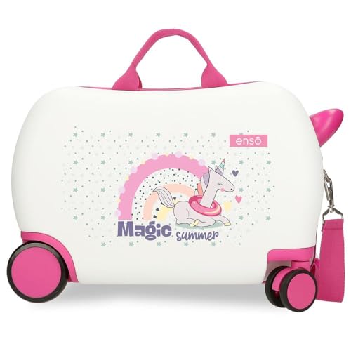 Enso Magic Summer Kinderkoffer, weiß, 45 x 31 x 20 cm, starr, ABS, 27,9 l, 1,8 kg, 2 Räder, Handgepäck, weiß, kinderkoffer Enso Magic Summer Kinderkoffer, weiß, 45 x 31 x 20 cm, starr, ABS, 27,9 l, 1,8 kg, 2 Räder, Handgepäck, weiß, kinderkoffer von Enso