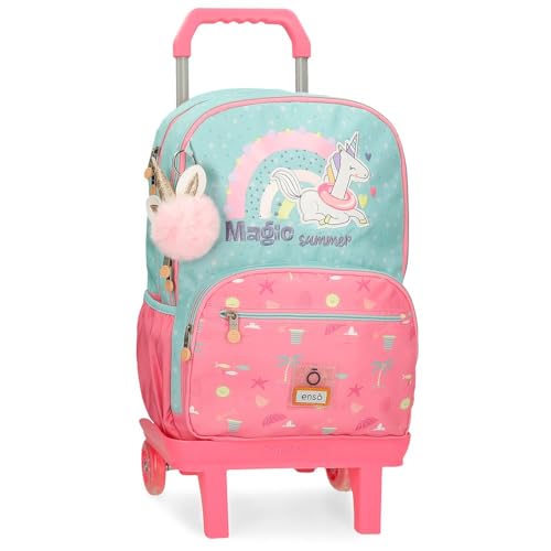 Enso Magic Summer Schulrucksack mit Trolley, Mehrfarbig, 32 x 44 x 17 cm, Polyester, 23,94 l, bunt, Schulrucksack mit Trolley von Enso