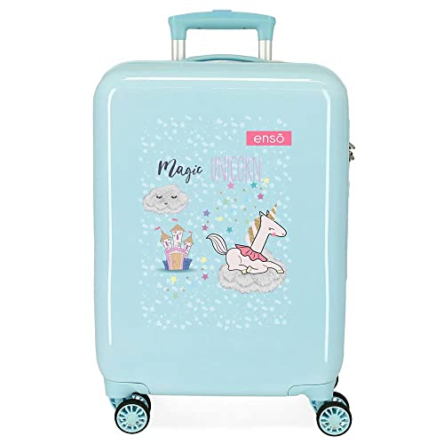 Enso Magic Unicorn Kabinentrolley, blau, 38 x 55 x 20 cm, starr, ABS-Kombinationsverschluss, 34 l, 2 kg, 4 Räder, Handgepäck Enso Magic Unicorn Kabinentrolley, blau, 38 x 55 x 20 cm, starr, ABS-Kombinationsverschluss, 34 l, 2 kg, 4 Räder, Handgepäck von Enso