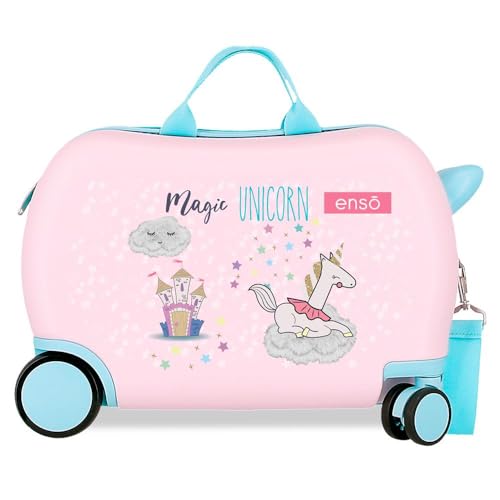 Enso Magic Unicorn Kinderkoffer, Rosa, 45 x 31 x 20 cm, starr, 1,8 kg, seitlicher Kombinationsverschluss, ABS, 1,8 kg, 27,9 l, Handgepäck, Rosa, Talla única, Kinderkoffer Enso Magic Unicorn Kinderkoffer, Rosa, 45 x 31 x 20 cm, starr, 1,8 kg, seitlicher Kombinationsverschluss, ABS, 1,8 kg, 27,9 l, Handgepäck, Rosa, Talla única, Kinderkoffer von Enso