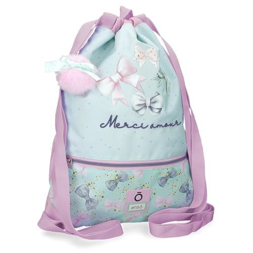 Enso Merci Amour Rucksack, Grün, 35 x 46 cm, Polyester, blau, Talla única, Rucksack Enso Merci Amour Rucksack, Grün, 35 x 46 cm, Polyester, blau, Talla única, Rucksack von Enso