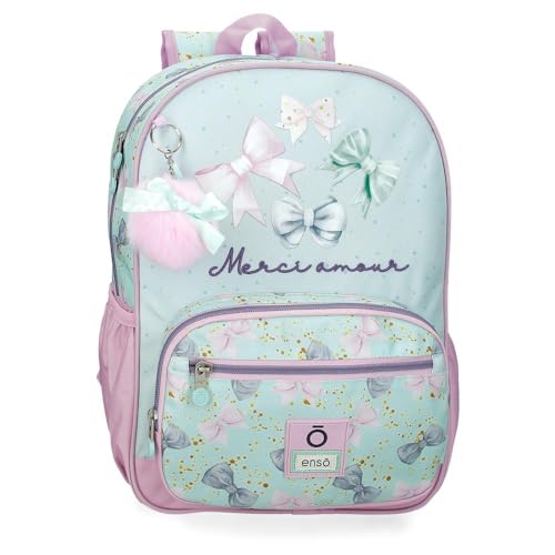 Enso Merci Amour Schulrucksack, Grün, 30 x 38 x 12 cm, Polyester, blau, Talla única, Schulrucksack Enso Merci Amour Schulrucksack, Grün, 30 x 38 x 12 cm, Polyester, blau, Talla única, Schulrucksack von Enso