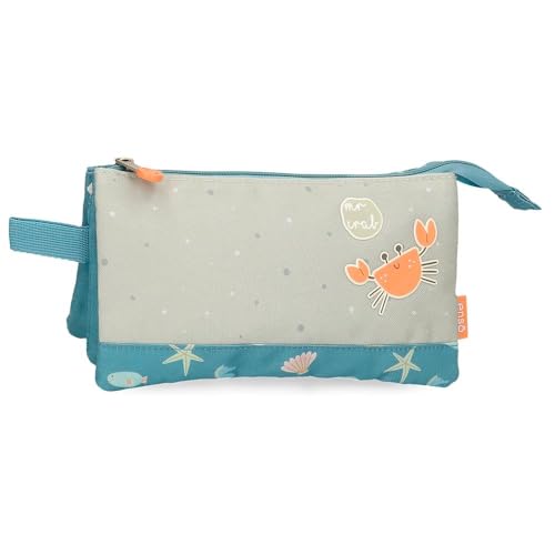Enso Mr Crab Federmäppchen 3-Fach, Blau, 22 x 12 x 5 cm, Polyester von Joumma Bags, blau, Dreifaches Federmäppchen Enso Mr Crab Federmäppchen 3-Fach, Blau, 22 x 12 x 5 cm, Polyester von Joumma Bags, blau, Dreifaches Federmäppchen von Enso