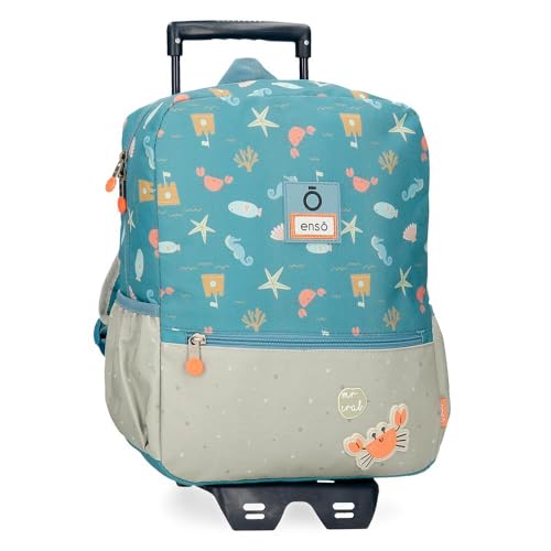 Enso Mr. Crab, Sack à Zwei Kinder, Sack mit Zwei Scolaire, aus Polyester, zweifach schwenkbare Rohre in mehrere Richtungen, mehrere Verwendungsmöglichkeiten., blau, 25 x 32 x 12 cm, Rucksack 33 + Enso Mr. Crab, Sack à Zwei Kinder, Sack mit Zwei Scolaire, aus Polyester, zweifach schwenkbare Rohre in mehrere Richtungen, mehrere Verwendungsmöglichkeiten., blau, 25 x 32 x 12 cm, Rucksack 33 + von Enso
