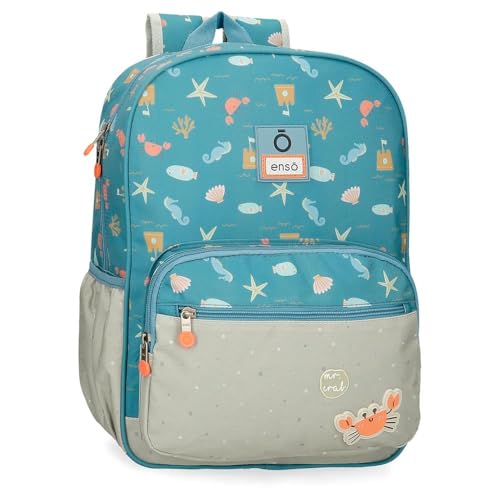 Enso Mr Crab Schulrucksack, Blau, 30 x 38 x 12 cm, Polyester, 13,68 l, blau, Schulrucksack Enso Mr Crab Schulrucksack, Blau, 30 x 38 x 12 cm, Polyester, 13,68 l, blau, Schulrucksack von Enso