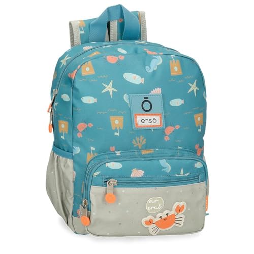 Enso Mr Crab Vorschulrucksack, Blau, 23 x 28 x 10 cm, Polyester, 6,44 l, blau, Vorschule Rucksack von Enso