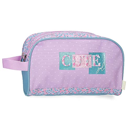Enso Nettes Mädchen Kulturbeutel Zwei Fächer Anpassbar Lila 26x16x11 cm Polyester Enso Nettes Mädchen Kulturbeutel Zwei Fächer Anpassbar Lila 26x16x11 cm Polyester von Enso