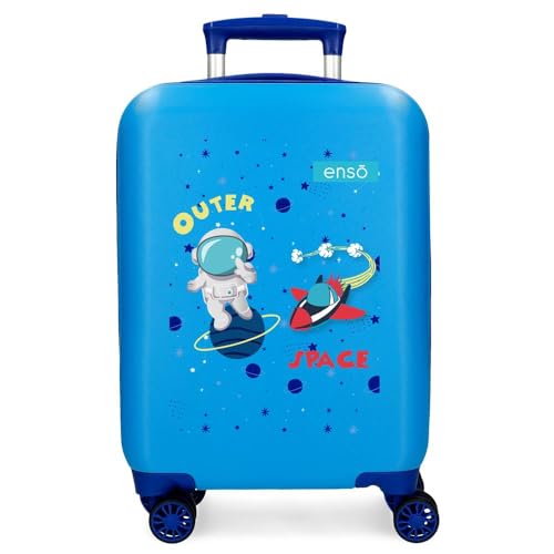 Enso Outer Space Kabinenkoffer, blau, 33 x 50 x 20 cm, starr, ABS, seitlicher Zahlenschloss, 28,4 l, 2 kg, 4 Doppelräder, Handgepäck, blau, Kabinenkoffer Enso Outer Space Kabinenkoffer, blau, 33 x 50 x 20 cm, starr, ABS, seitlicher Zahlenschloss, 28,4 l, 2 kg, 4 Doppelräder, Handgepäck, blau, Kabinenkoffer von Enso