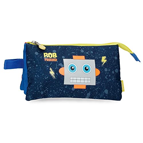 Enso Rob Friend Federmäppchen, dreifach, Blau, 22 x 12 x 5 cm, Polyester Enso Rob Friend Federmäppchen, dreifach, Blau, 22 x 12 x 5 cm, Polyester von Enso