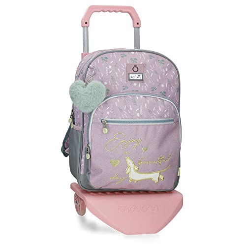 Enso Schöner Tagesschulrucksack mit Lila Trolley 30x38x12 cm Polyester 13,68L Enso Schöner Tagesschulrucksack mit Lila Trolley 30x38x12 cm Polyester 13,68L von Enso