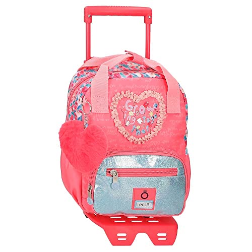 Enso Together Growing Kleiner Rucksack mit Trolley, Rosa, 23 x 28 x 10 cm, Polyester, 6,44 l von Enso