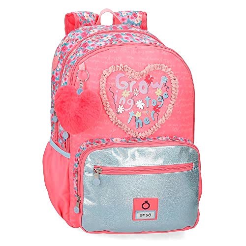 Enso Together Growing Schulrucksack, Doppelfach, Rosa, 32 x 42 x 13 cm, Polyester, 23,94 l von Enso