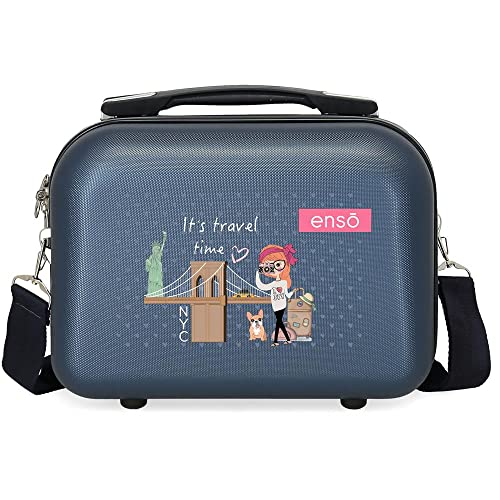 Enso Travel Time Kulturbeutel, anpassbar, mit Schultertasche, Blau, 29 x 21 x 15 cm, starr, ABS 9,14 l Enso Travel Time Kulturbeutel, anpassbar, mit Schultertasche, Blau, 29 x 21 x 15 cm, starr, ABS 9,14 l von Enso