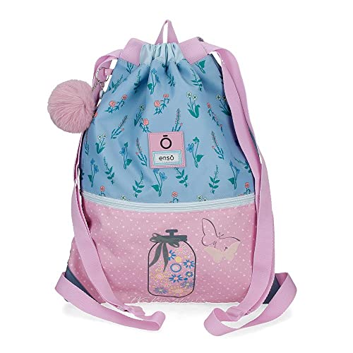 Enso We Love Flowers Rucksack mit Reißverschluss, Rosa, 35 x 46 cm, Polyester, Rosa, Rucksack mit Reißverschluss Enso We Love Flowers Rucksack mit Reißverschluss, Rosa, 35 x 46 cm, Polyester, Rosa, Rucksack mit Reißverschluss von Enso