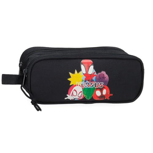 Joumma Marvel Versus Spidey Doppeletui, Schwarz, 23 x 9 x 7 cm, Polyester, 1,45 l, Schwarz, Talla única, Doppelmäppchen Joumma Marvel Versus Spidey Doppeletui, Schwarz, 23 x 9 x 7 cm, Polyester, 1,45 l, Schwarz, Talla única, Doppelmäppchen von Marvel