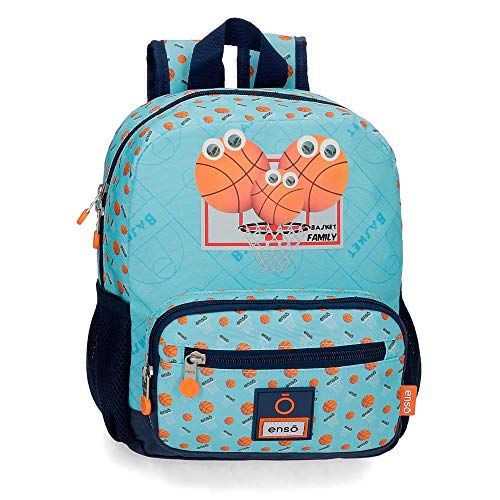 Enso Basket Family Vorschul-Rucksack Blau 23x28x10 cms Polyester 6.44L von Enso