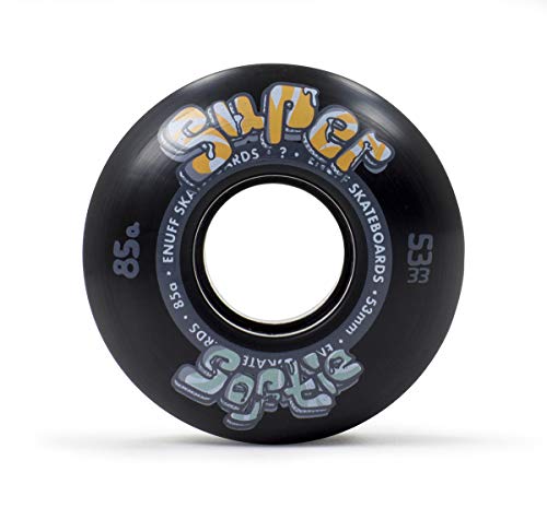 Enuff Skateboards Super Softie Wheels Räder, schwarz (schwarz), 55 mm von ENUFF