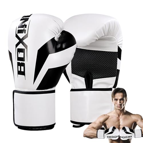Eoixuqba Training Boxhandschuhe, Boxhandschuhe, Kickboxen Boxhandschuhe, Schwere Boxhandschuhe mit verstellbaren Riemen und belüfteten Handflächen aus Leder für Boxen, MMA, Muay Thai, Kickboxen und von Eoixuqba