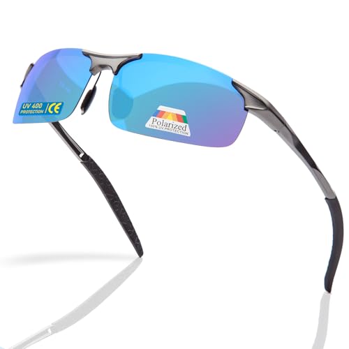 Epavouos Polarisierte Sonnenbrille Sportbrille Fahrradbrille Ultraleichtes Metallmaterial UV400 Unisex Sportstyle Epavouos Polarisierte Sonnenbrille Sportbrille Fahrradbrille Ultraleichtes Metallmaterial UV400 Unisex Sportstyle von Epavouos