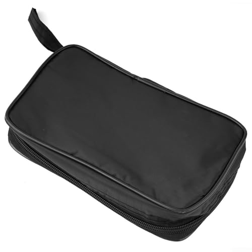 EpheyFIF Softcase Tragetasche, wasserdicht, stoßfest, Multimeter, schwarze Stofftasche, weiche Tasche, Tragetasche für Handmultimeter (L) von EpheyFIF