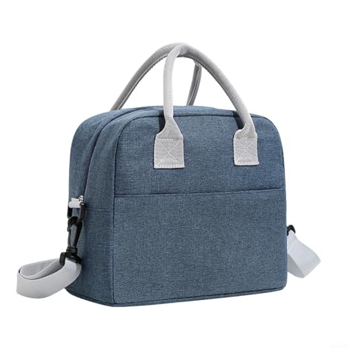 Isolierte Kühltasche mit großer Kapazität, praktisch für Arbeit, Picknick, Strand, Reisen, Schwarz (blau) von EpheyFIF