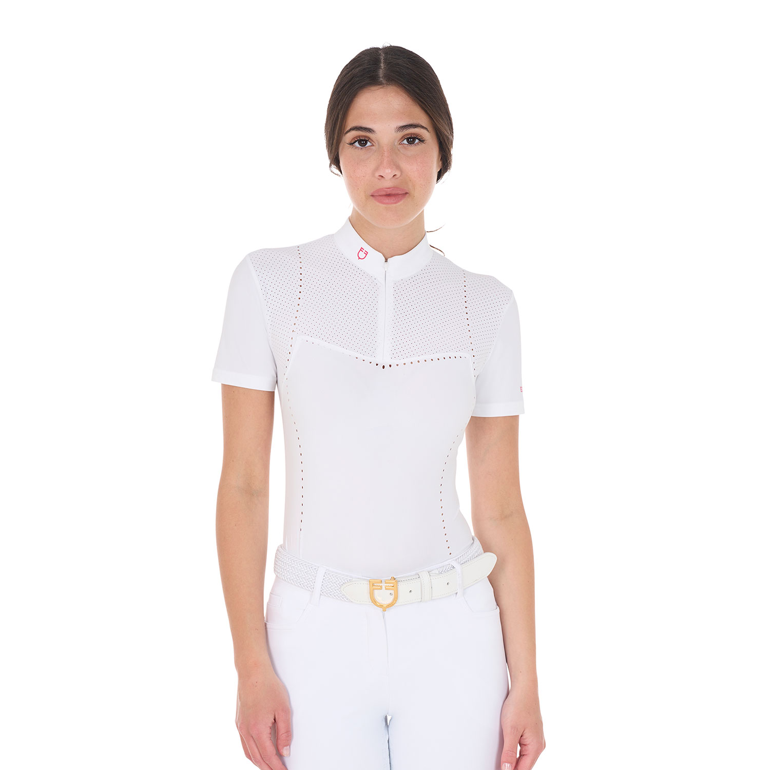 Equestro Slim Fit kurzarm Turniershirt perforiert Damen Equestro Slim Fit kurzarm Turniershirt perforiert Damen von Equestro