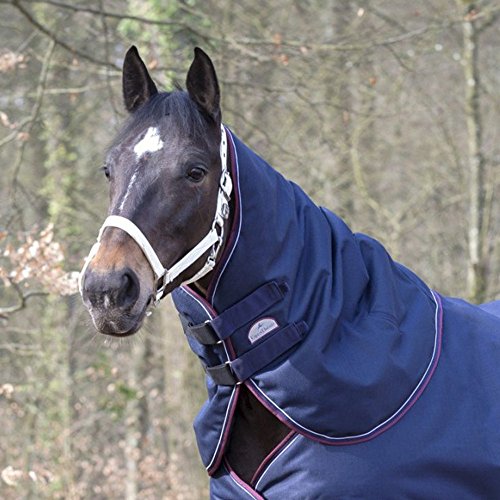 Equi-Theme/Equit'M Unisex's 400992002 Tyrex 1200 D Neck Cover, Navy/Burgundy/White Contrasts, Einheitsgröße von Equi-Theme/Equit'M