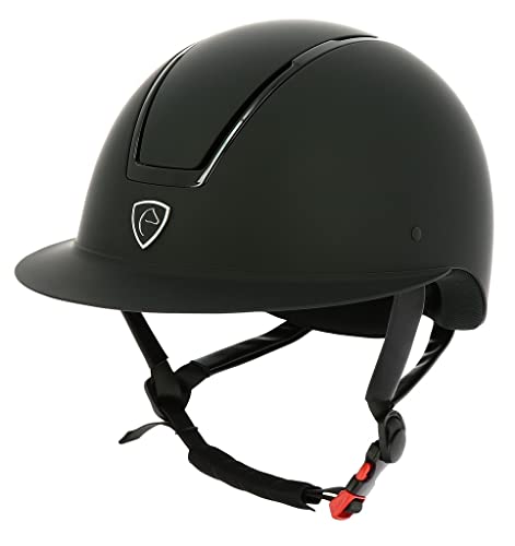 Reithelm Glint MAT EquiTheme schwarz/Einsatzrand silberfarben glänzend 52-54cm Reithelm Glint MAT EquiTheme schwarz/Einsatzrand silberfarben glänzend 52-54cm von Equitheme