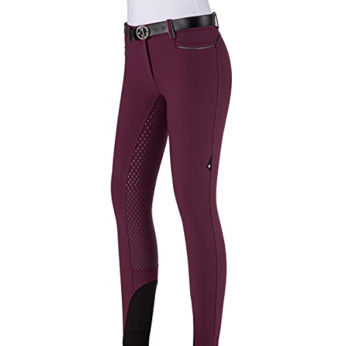 Equiline Damenreithose EQ_GALAXYG Reithose mit Fullgrip Größe 36, Farbe Plum von Equiline