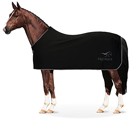 Equinate Abschwitzdecke Orlando aus Fleece mit Widerristpolster 165cm Schwarz Equinate Abschwitzdecke Orlando aus Fleece mit Widerristpolster 165cm Schwarz von Equinate