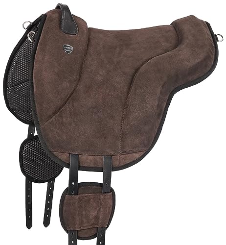 Equinate Reitpad California Wildleder Bareback Pad Reitkissen Pony Braun von Equinate