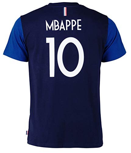 T-Shirt FFF - Kylian MBAPPE - offizielle Kollektion der französischen Fußballnationalmannschaft - Kindergröße Jungen 12 Jahre blau von Equipe de France de Football