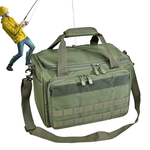 Erconsso Angelgerät-Tasche, Tackle-Box-Tasche,Oxford Cloth Tackle Umhängetasche | Wasserfeste Angelködertaschen, tragbare Tackle-Umhängetasche mit Schultergurt für Salzwasser oder Süßwasser Erconsso Angelgerät-Tasche, Tackle-Box-Tasche,Oxford Cloth Tackle Umhängetasche | Wasserfeste Angelködertaschen, tragbare Tackle-Umhängetasche mit Schultergurt für Salzwasser oder Süßwasser von Erconsso