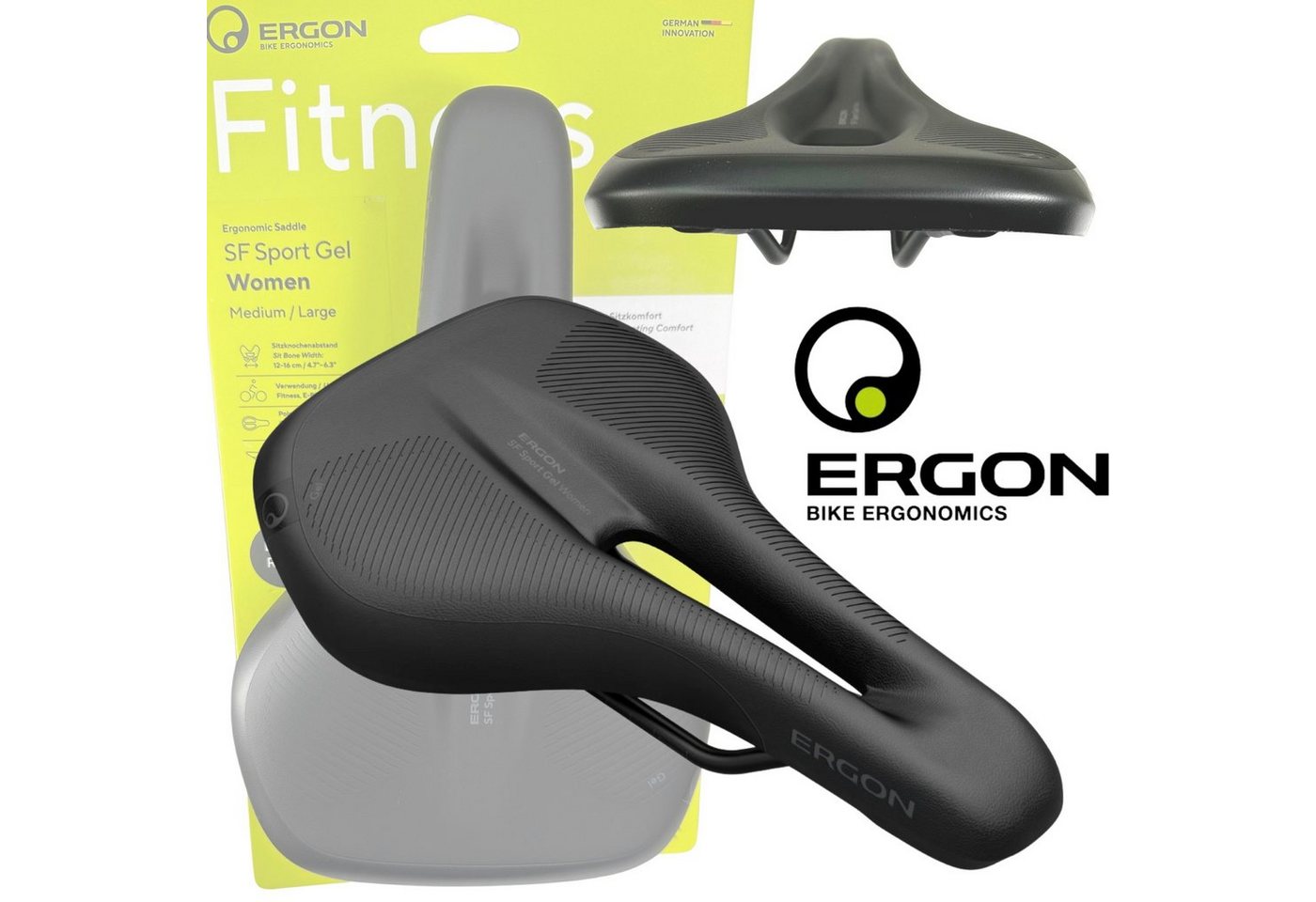 Ergon Fahrradsattel Ergon Fahrrad Sattel SF Sport Gel Women M/L von Ergon