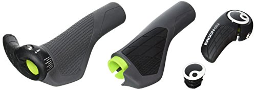 Ergon - GS2 Ergonomic Lock-on Bicycle Handlebar Grips | for MTN Bikes | Large | Schwarz/Grau von Ergon